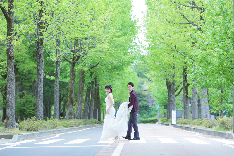 公園前で歩いてみる♪