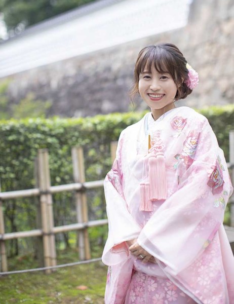 ピンクの色打掛♡