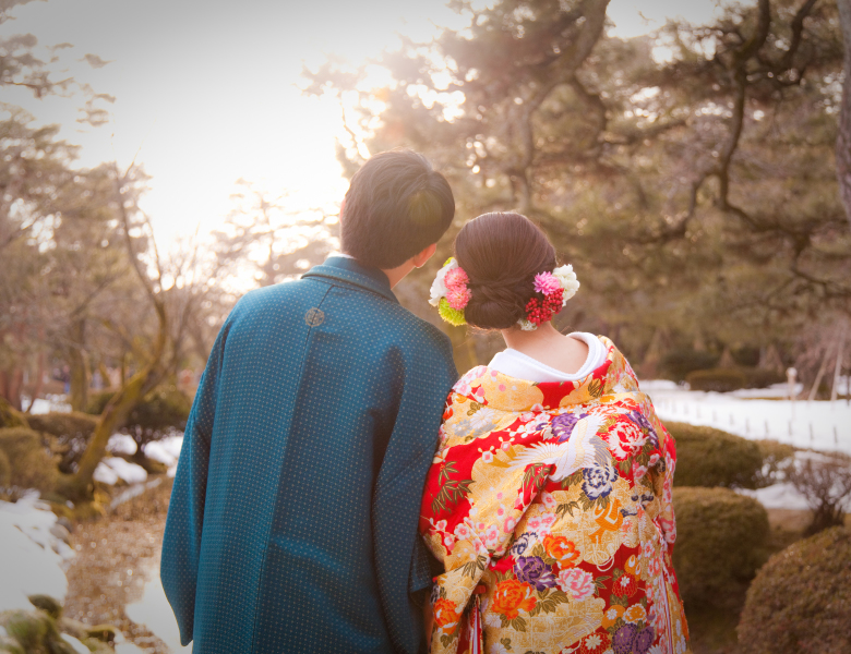 雪景色を眺めて