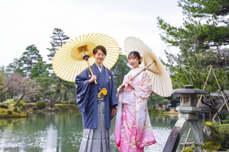 日本庭園と和装美