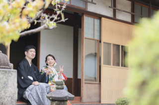 和装ロケ♥金沢近郊の庭園でフォトウェディング♪