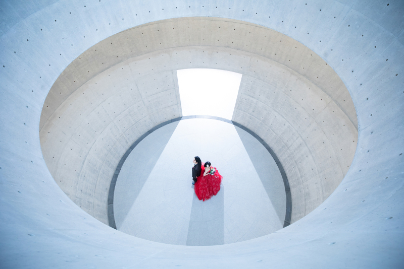 円形の空間にて