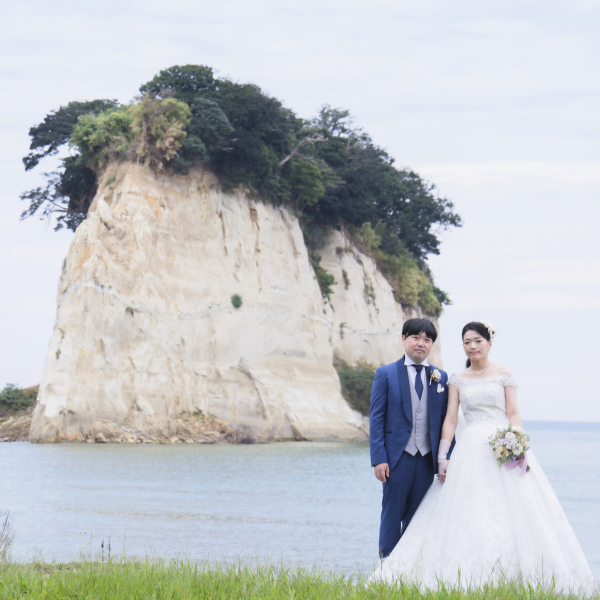 能登でウェディングフォト♥見附島・恋路海岸＆能登島大橋