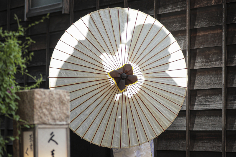 観光地の街角で