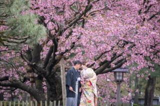 和装ロケ♥金沢駅＆兼六園で桜ウェディング♪