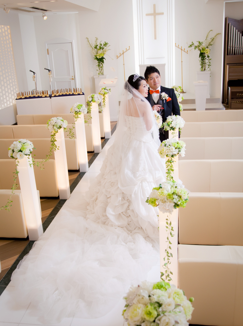 ドレスに着替えてチャペルへ…♡