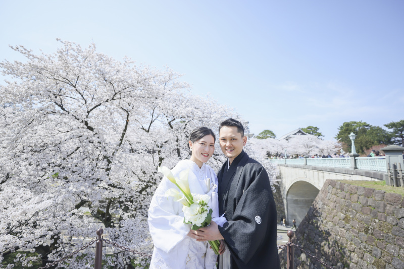 和装ロケ♥料亭大友楼＆兼六園で春フォトウェディング♪