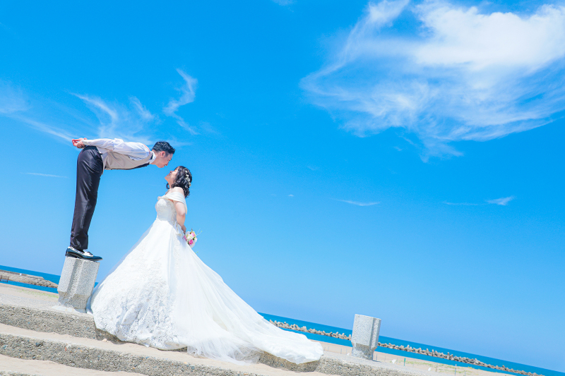 広大な青空にふたりきり♡