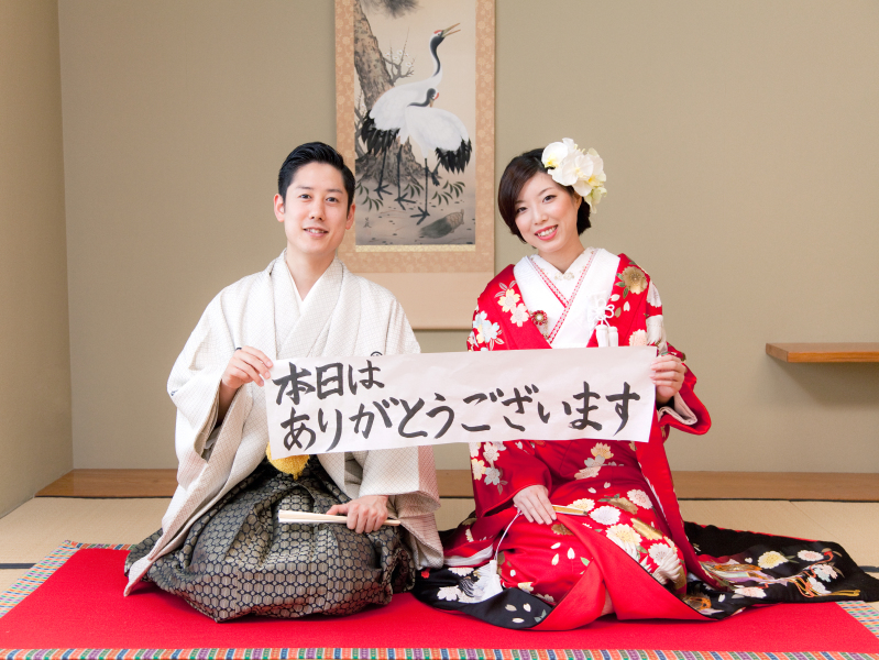 和室で撮影～ウェルカムボードにぴったりの1枚～