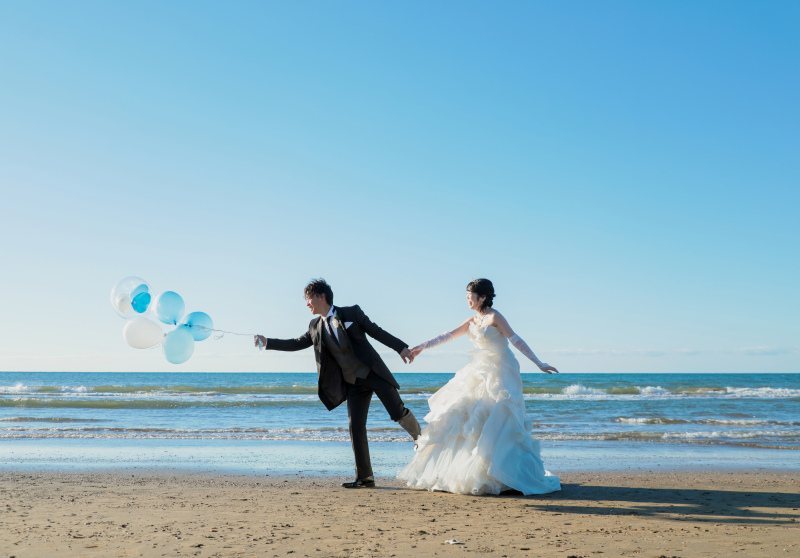 ドレス2着! 卯辰山&高松海岸、山も海もどっちもロケーションフォト!