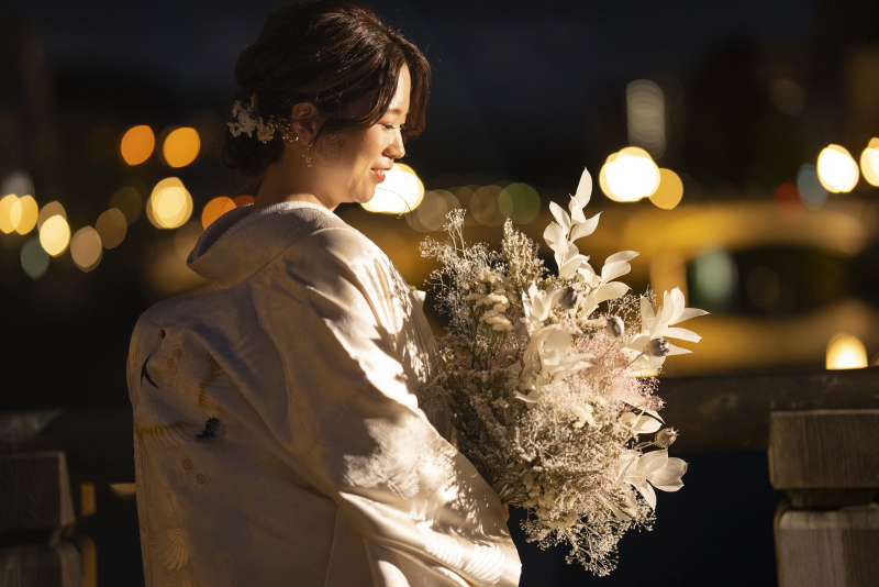 真っ白なブーケは新婦様のこだわり♡