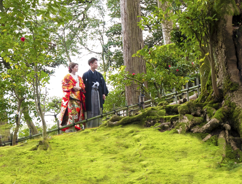 兼六園の風景を楽しむ