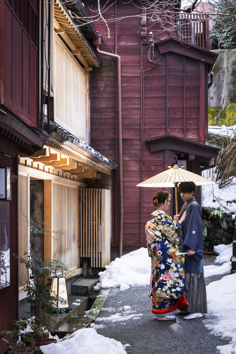 歴史ある町家と和装