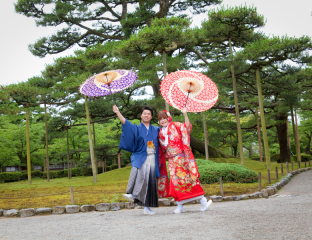 洋装1点、和装2点のお客様！兼六園ロケ