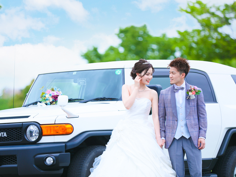 愛車と一緒に！