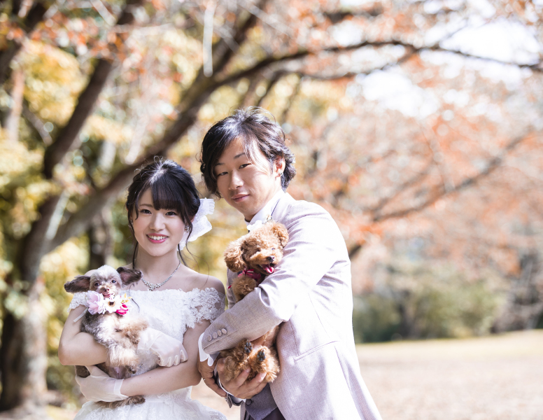 ワンちゃんと一緒に