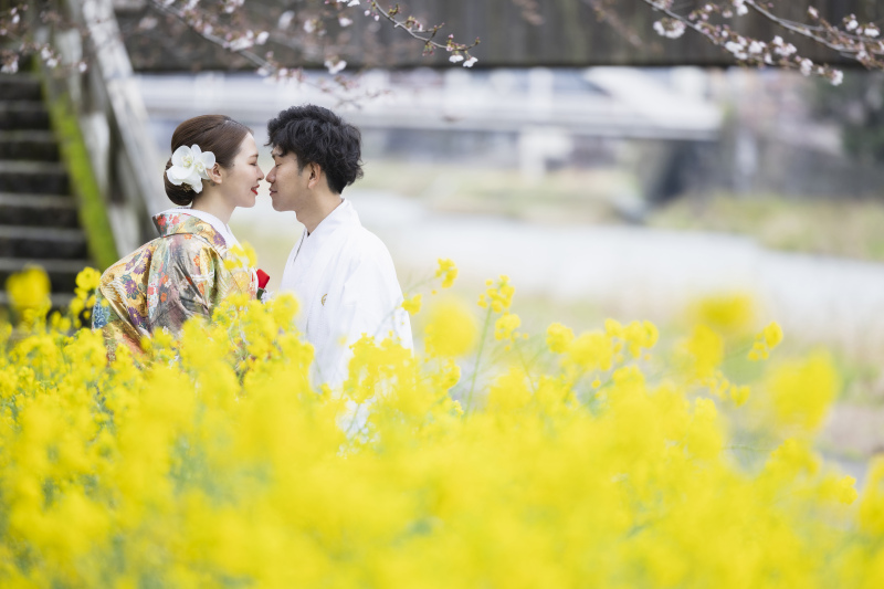 菜の花と一緒に