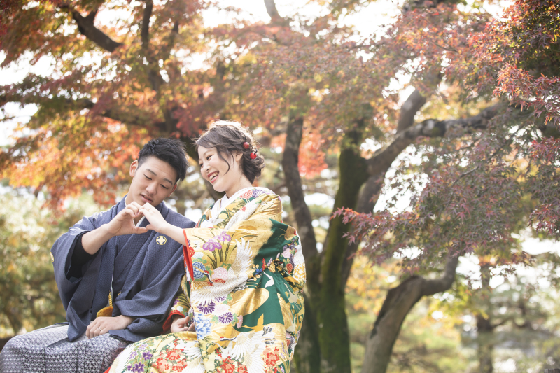 ハートを作って