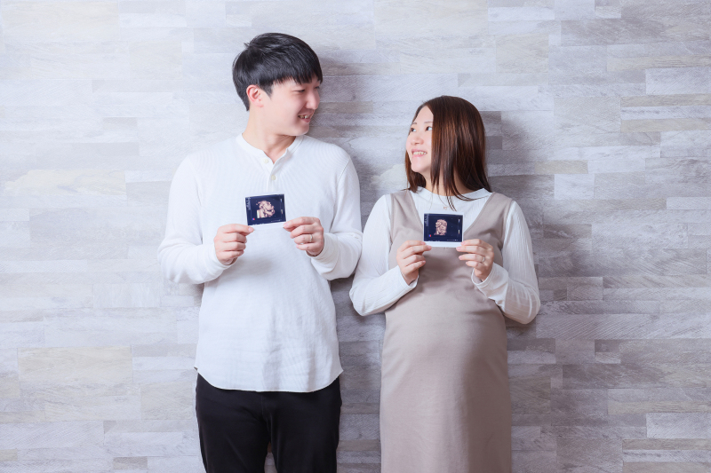 エコー写真を持って