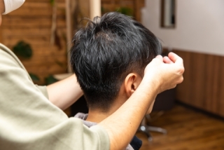 新郎ヘアセット