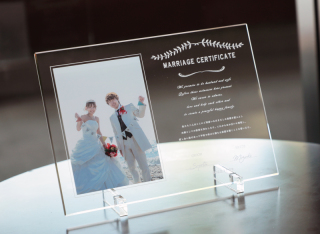 アクリル結婚証明書
