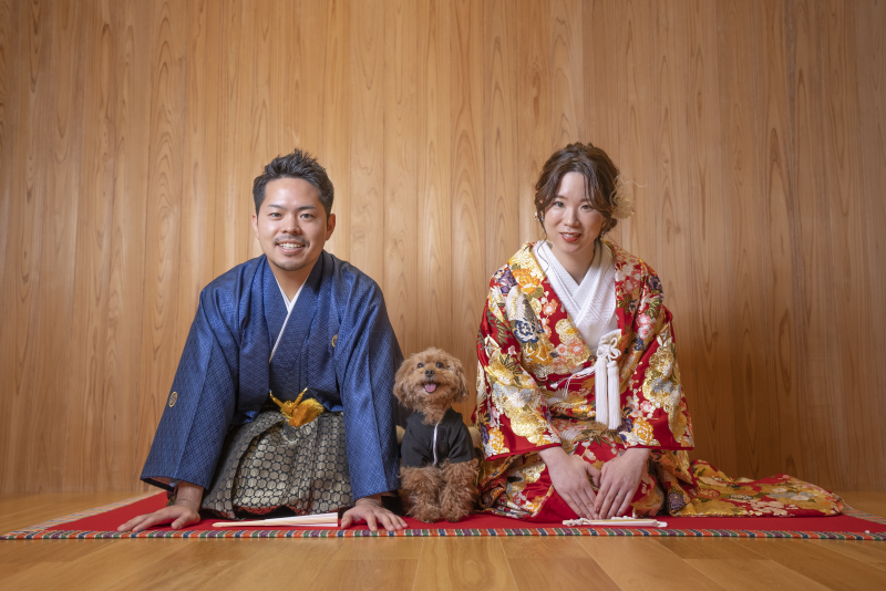 大切な家族の一員！ワンちゃんとの記念写真