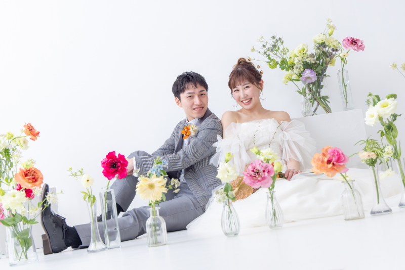 ◇スタジオNEW OPEN記念◇ドレス&times;タキシード・着付・ヘアメイク・衣裳小物・撮影料・データ付　132,000&rarr;77,000円