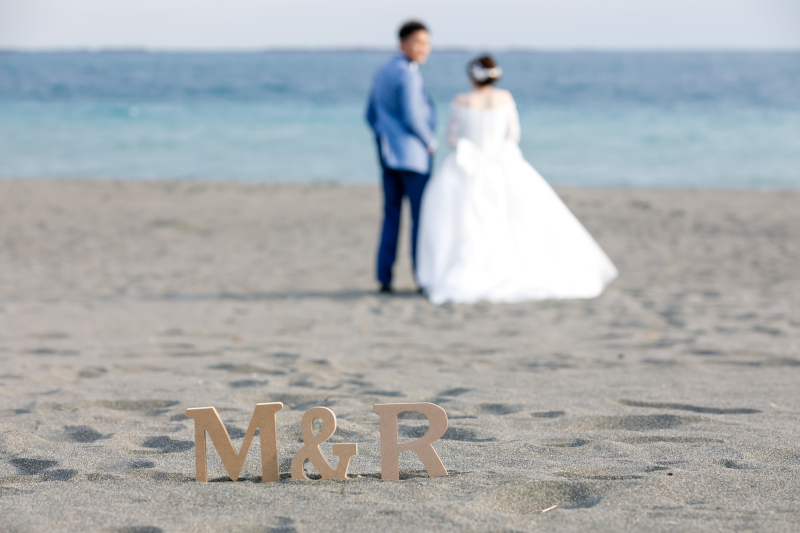 海でフォトウエディング♬