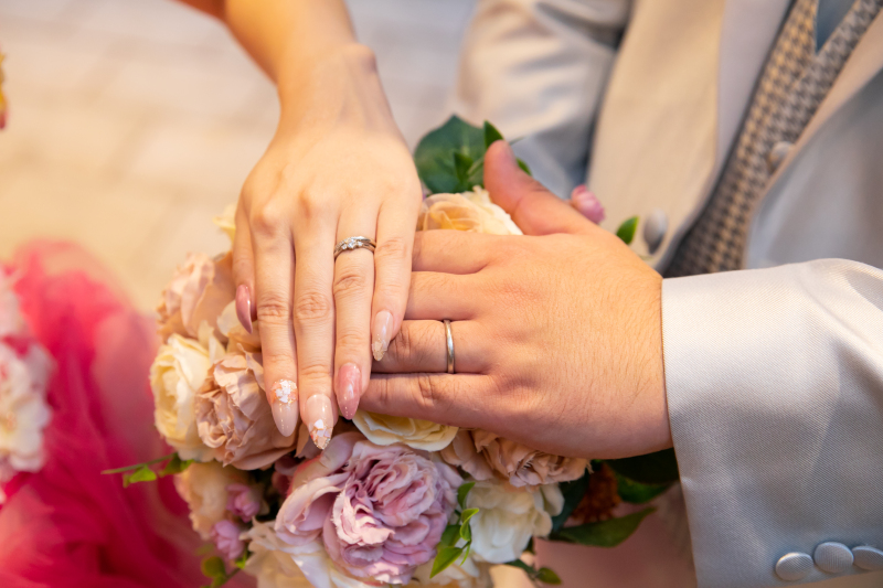 ブーケにのせた<お手元フォト>も!