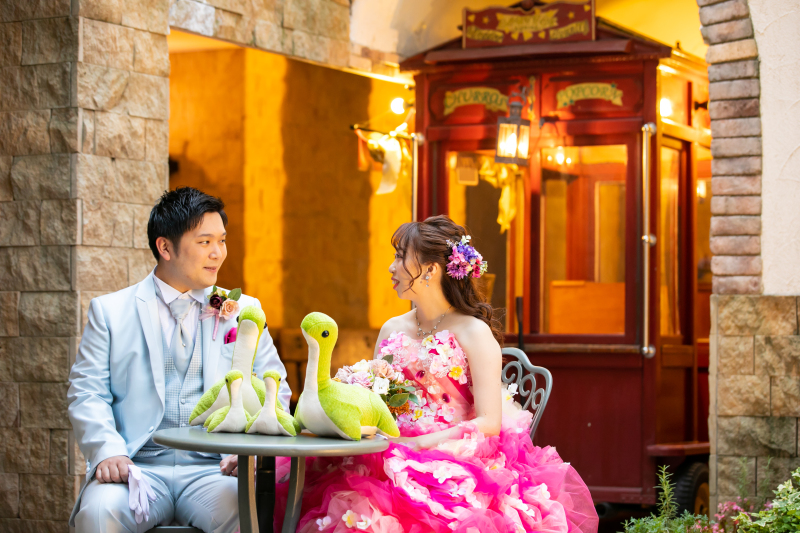 カラードレスでも思い出のアイテムと!