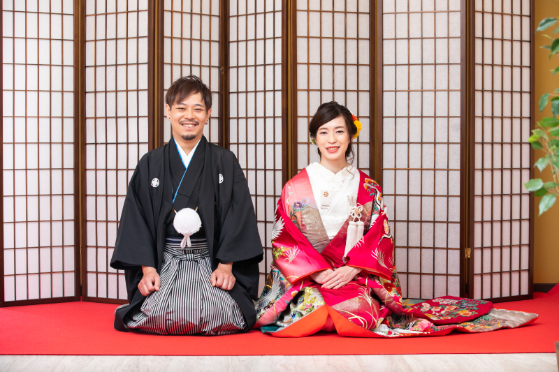 まずは和装の撮影からスタート！