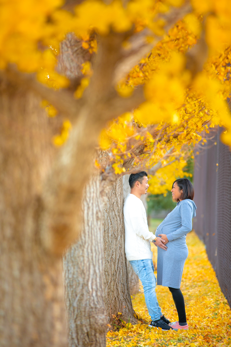 紅葉の道をお散歩♪