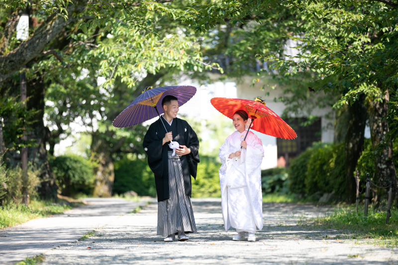 番傘を持って撮影♪