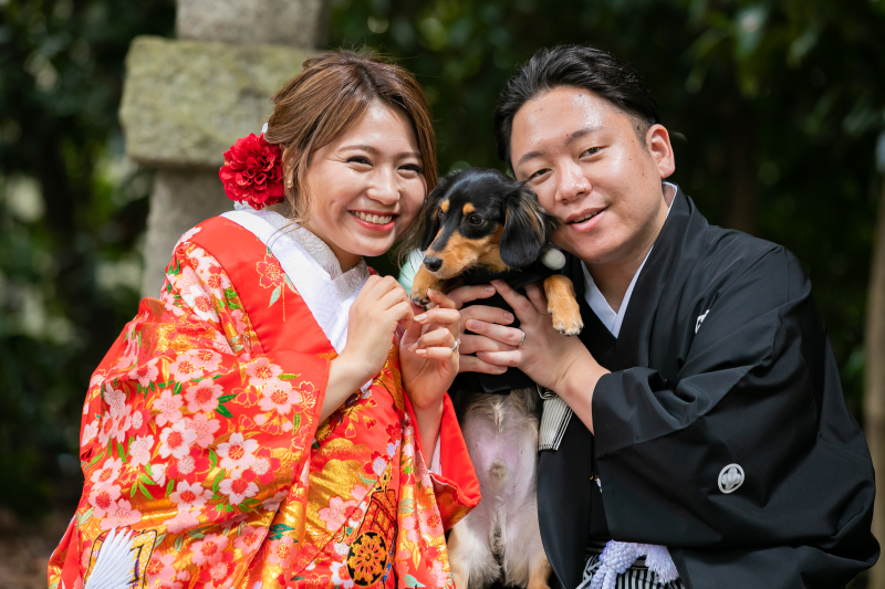 大切なペットと一緒に♪和装×神社ロケプラン(データ50カット付き)