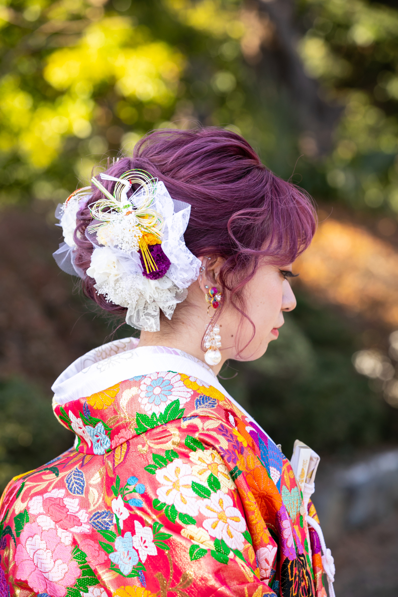 新婦様こだわりのヘア飾り