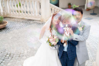 チャペル×中庭フォト♡