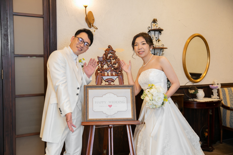 結びは披露宴会場で♩