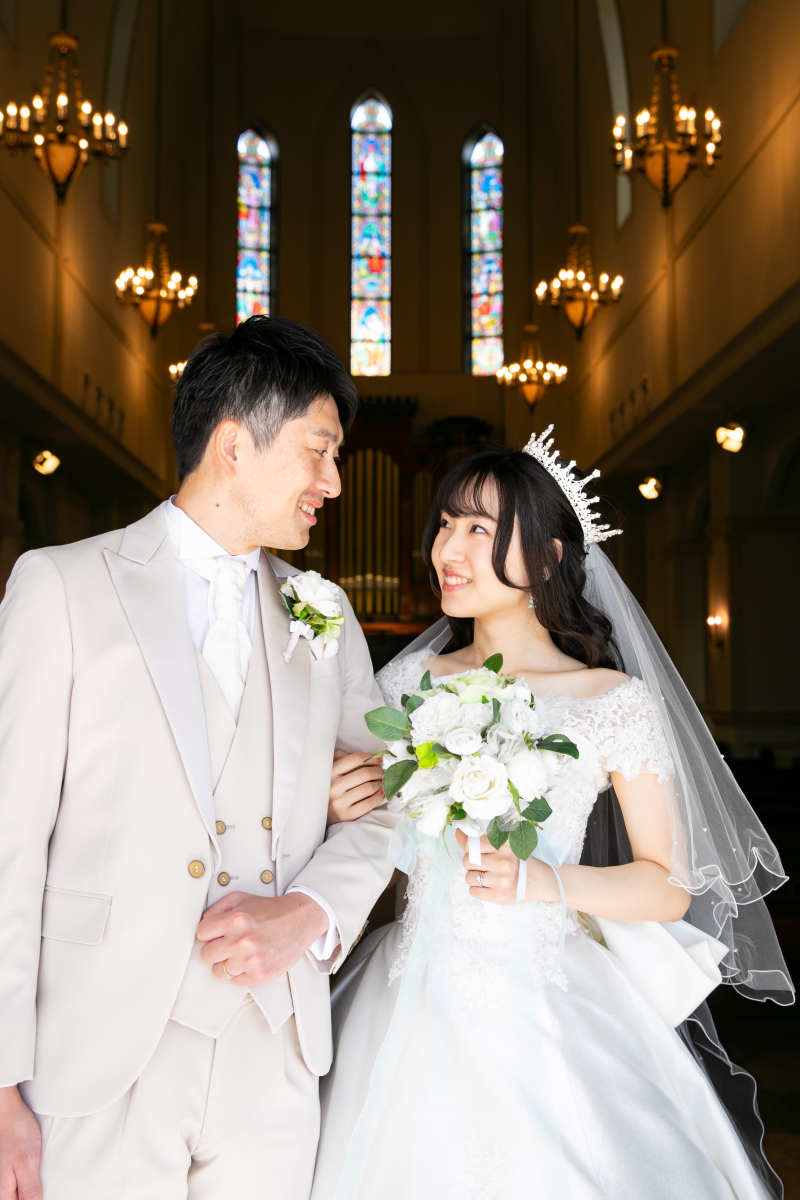 チャペルをバックに撮った一枚♡