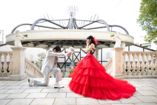 お茶目なお二人の遊び心あふれるフォトウエディング♪