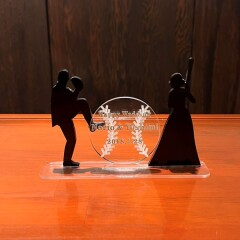 シルエットケーキトッパー(モノクロ)