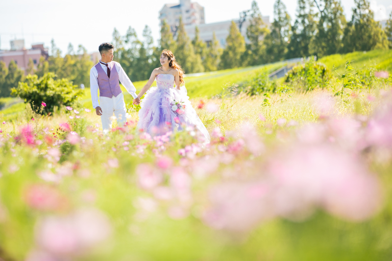 洋装◆お花畑ロケーションプラン|季節に合わせて撮影地をご提案♪