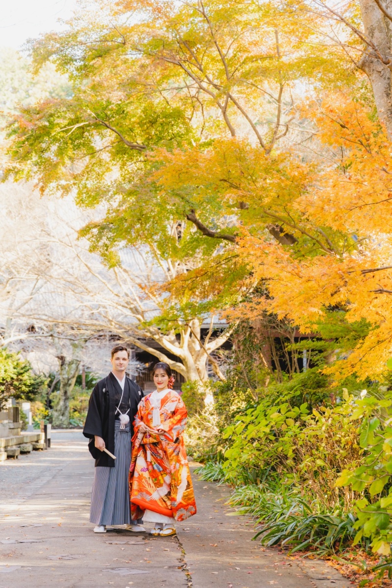 色鮮やかな紅葉を背景に。初冬のお寺で和装前撮り【ONELIFE】