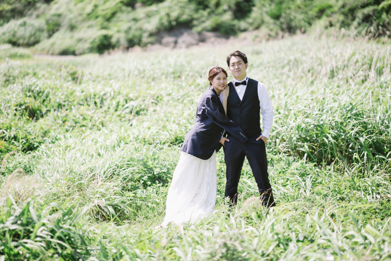 ジャケットを羽織って