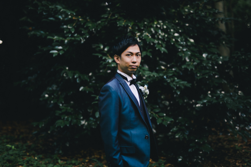 新郎さんは、クールに。