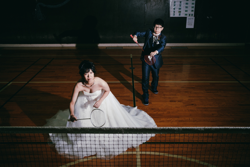 バドミントン?!ウェディングフォト!?