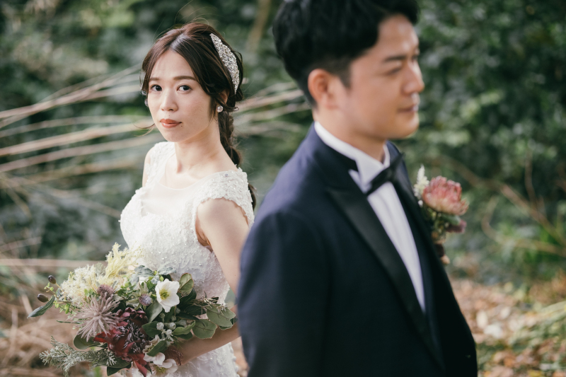 ご新婦さまだけ目線をちらり