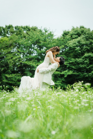 白と緑のハーモニー