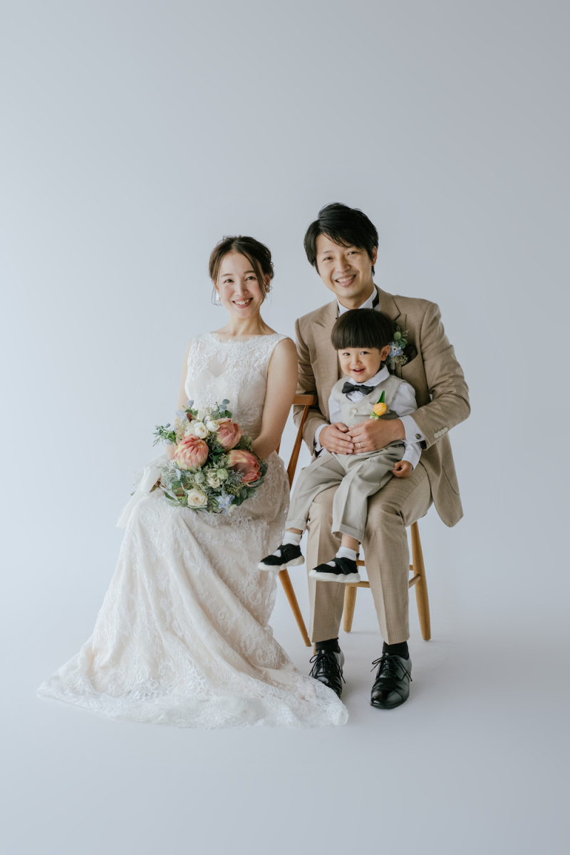 家族3人での撮影だよ〜