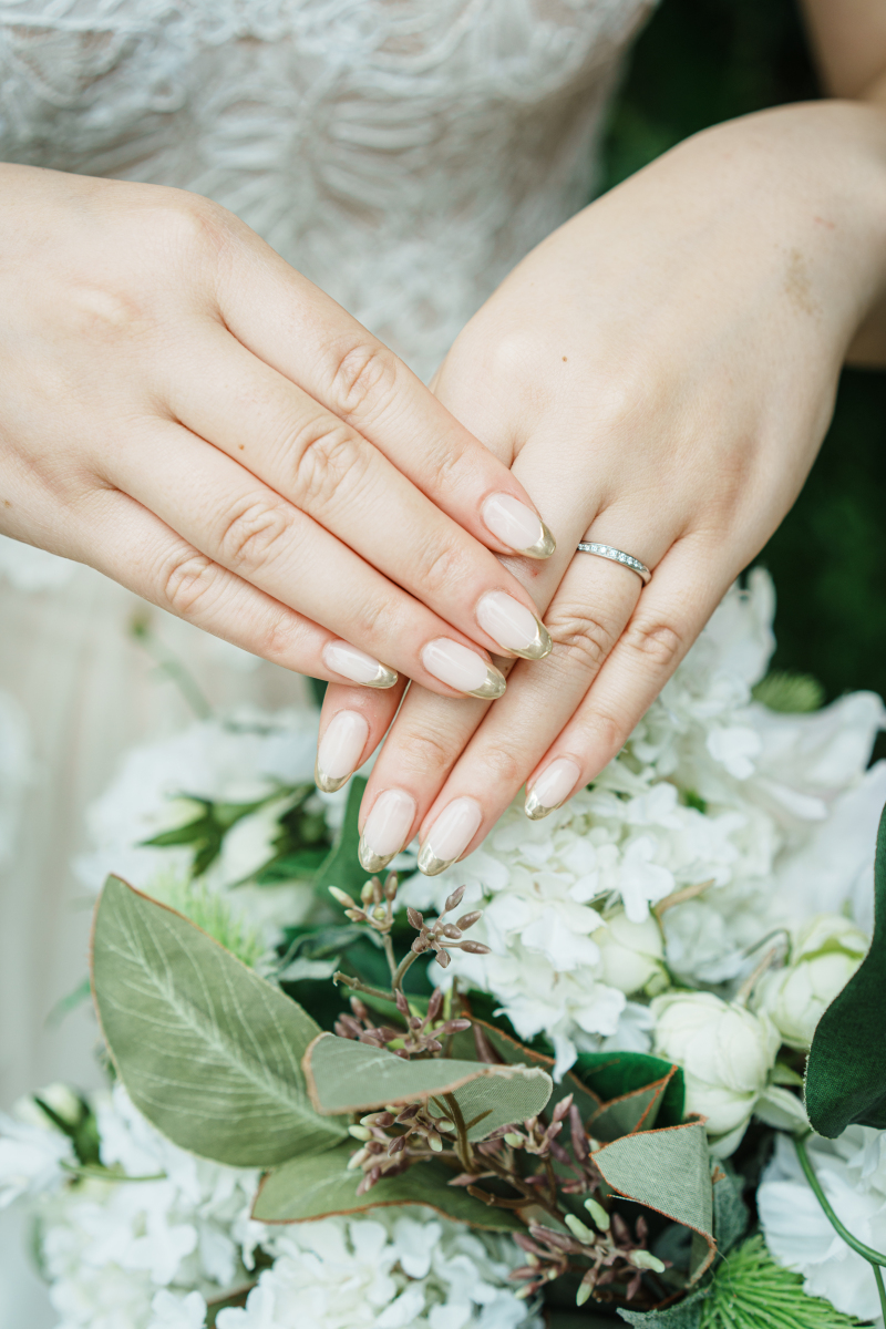 結びは手元のアップ