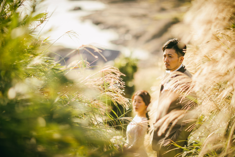 ススキと一緒に